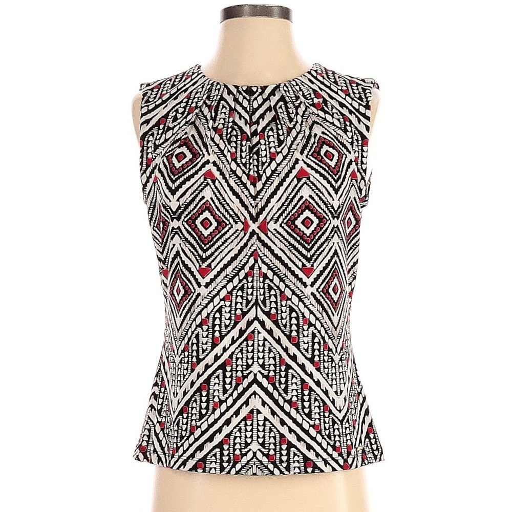 Calvin Klein Professional Abstract Sleeveless Blouse Top Women's size small/S